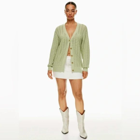 Aritzia Wilfred Reverence Crochet Knit Cardigan - Picture 1 of 6